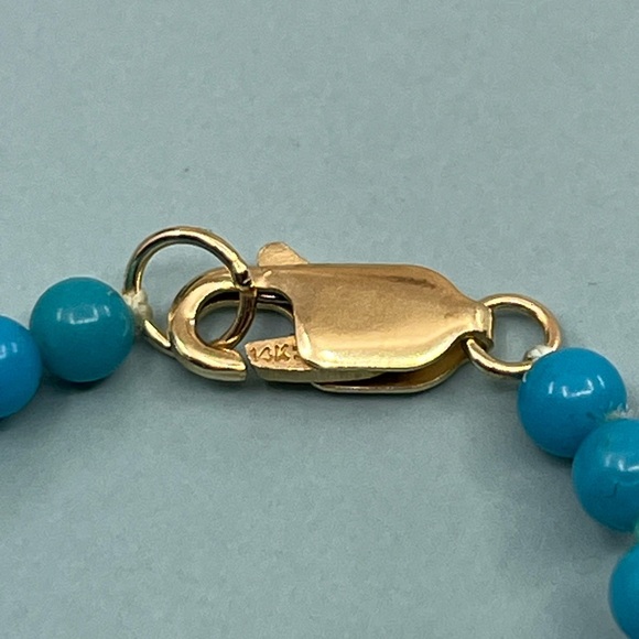 Vintage Ross Simons Necklace with Turquoise Beads & Freeform Pendant - Picture 8 of 8